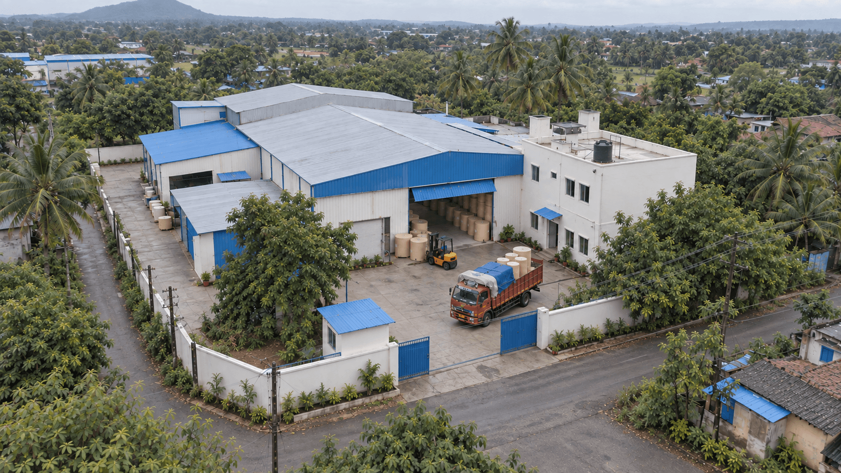 Paperforce India state-of-the-art manufacturing facility aerial view
